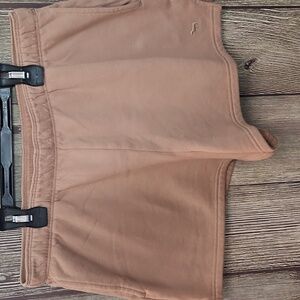 Victoria Secret PINK Sweat Shorts Sz Large Brown Tan